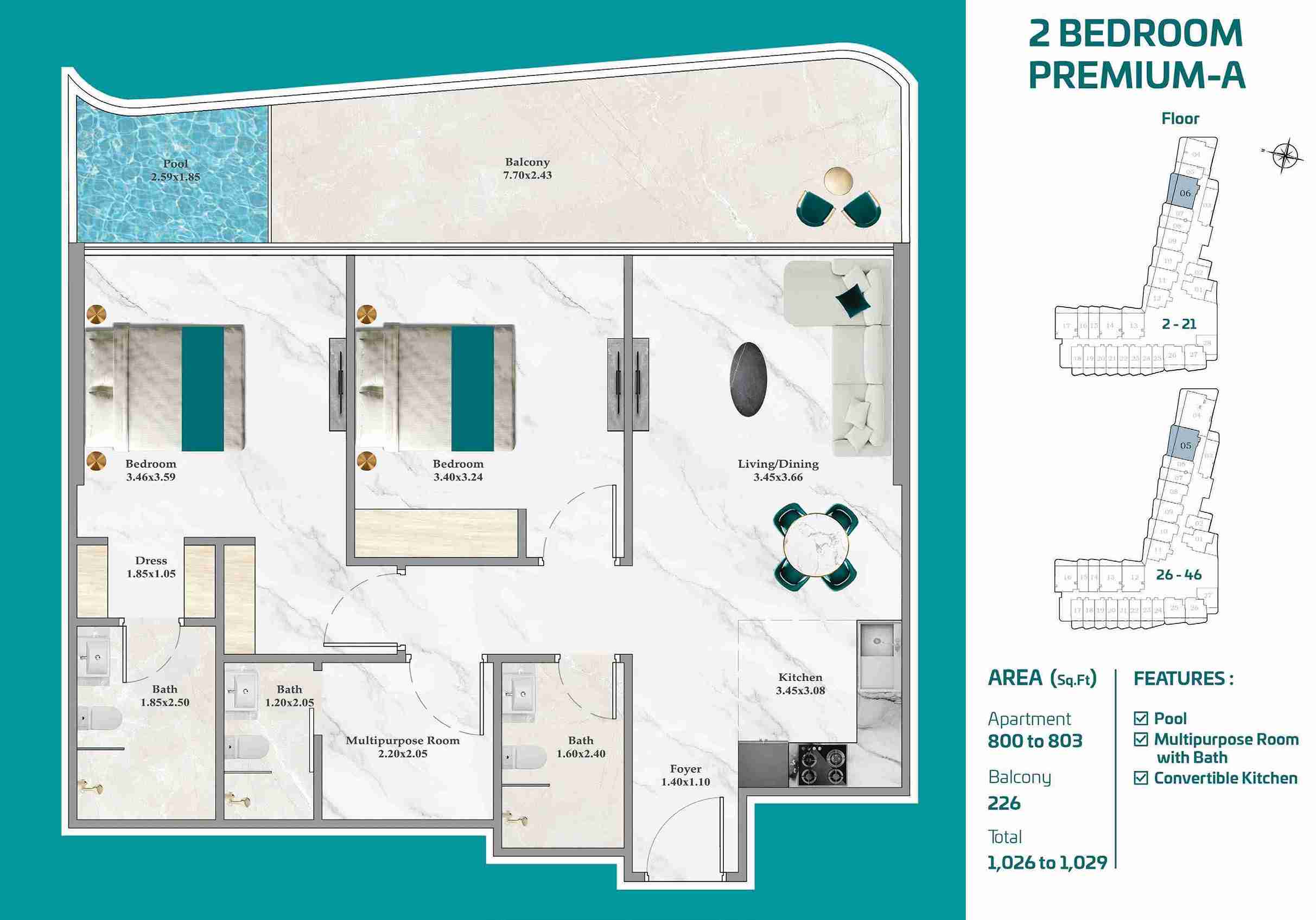 2 Bedroom Apartment